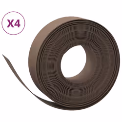 Bordature da Giardino 4 pz Marroni 10 m 15 cm in Polietilenecod mxl 94868 - Vista aggiuntiva 2