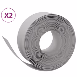 Bordature da Giardino 2 pz Grigie 10 m 20 cm in Polietilenecod mxl 94056 - Vista aggiuntiva 2