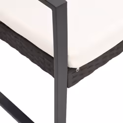 VidaXL 360204 sedia da esterno Terrazzo Seduta imbottita Poliestere Marrone, Crema, Bianco - Vista aggiuntiva 5