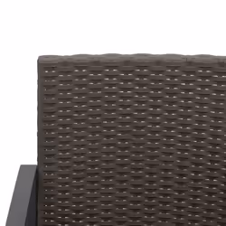 VidaXL 360204 sedia da esterno Terrazzo Seduta imbottita Poliestere Marrone, Crema, Bianco - Vista aggiuntiva 6