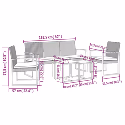 VidaXL 360219 set mobili da esterno - Vista aggiuntiva 6