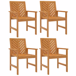 Sedie da Pranzo da Giardino 4pz Legno Massello di Acaciacod mxl 76401 - Vista aggiuntiva 2