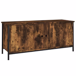 Mobile TV con Ante Rovere Fumo 102x35x45 cm Legno Multistratocod mxl 73417 - Vista aggiuntiva 2