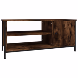 vidaXL Mobile TV Rovere Fumo 100x40x45 cm in Legno Multistrato - Vista aggiuntiva 2