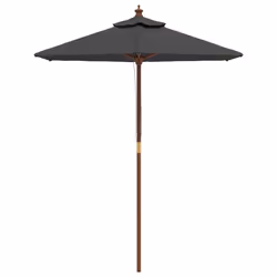 Ombrellone da Giardino con Palo in Legno Antracite 196x231 cmcod mxl 121218 - Vista aggiuntiva 3