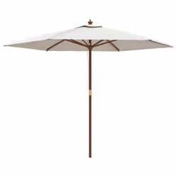 Ombrellone da Giardino con Palo in Legno Sabbia 299x240 cmcod mxl 71667