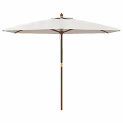 Ombrellone da Giardino con Palo in Legno Sabbia 299x240 cmcod mxl 71667