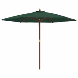 Ombrellone da Giardino con Palo in Legno Verde 299x240 cmcod mxl 127526 - Vista aggiuntiva 2
