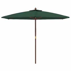 Ombrellone da Giardino con Palo in Legno Verde 299x240 cmcod mxl 127526 - Vista aggiuntiva 3