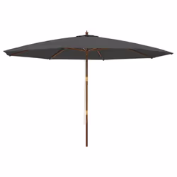 Ombrellone da Giardino con Palo in Legno Antracite 400x273 cmcod mxl 121201 - Vista aggiuntiva 2