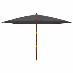 Ombrellone da Giardino con Palo in Legno Antracite 400x273 cmcod mxl 121201 - Vista aggiuntiva 3