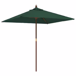 Ombrellone da Giardino con Palo in Legno Verde 198x198x231 cmcod mxl 73334 - Vista aggiuntiva 2