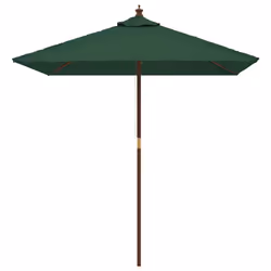 Ombrellone da Giardino con Palo in Legno Verde 198x198x231 cmcod mxl 73334 - Vista aggiuntiva 3