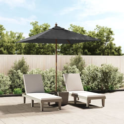 Ombrellone Giardino con Palo in Legno Antracite 198x198x231 cm Vidaxl 9244