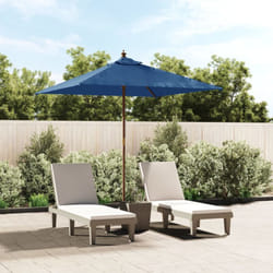 Ombrellone da Giardino con Palo in Legno Azzurro 198x198x231 cm Vidaxl 706515