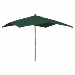 Ombrellone da Giardino con Palo in Legno Verde 300x300x273 cmcod mxl 73080 - Vista aggiuntiva 2