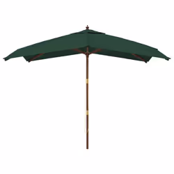 Ombrellone da Giardino con Palo in Legno Verde 300x300x273 cmcod mxl 73080 - Vista aggiuntiva 3