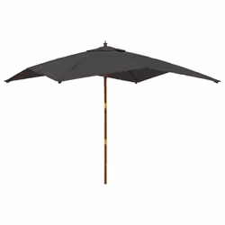 Ombrellone Giardino con Palo in Legno Antracite 300x300x273 cmcod mxl 97092 - Vista aggiuntiva 2