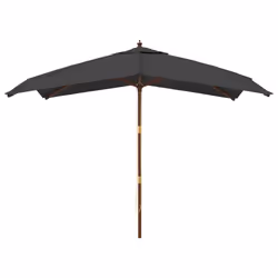 Ombrellone Giardino con Palo in Legno Antracite 300x300x273 cmcod mxl 97092 - Vista aggiuntiva 3