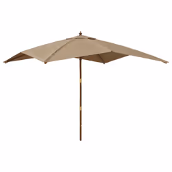 Ombrellone da Giardino con Palo in Legno Tortora 300x300x273 cmcod mxl 121020 - Vista aggiuntiva 2