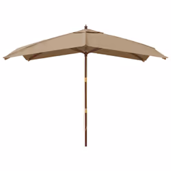 Ombrellone da Giardino con Palo in Legno Tortora 300x300x273 cmcod mxl 121020 - Vista aggiuntiva 3