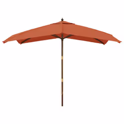 Ombrellone da Giardino Palo in Legno Terracotta 300x300x273 cmcod mxl 126958 - Vista aggiuntiva 3