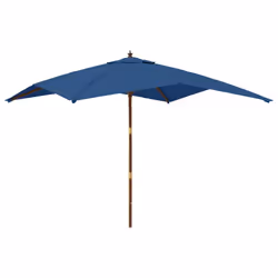 Ombrellone da Giardino con Palo in Legno Azzurro 300x300x273 cmcod mxl 103411 - Vista aggiuntiva 2