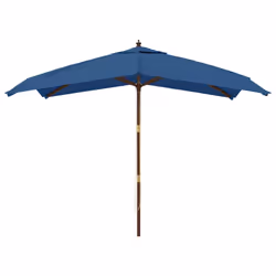 Ombrellone da Giardino con Palo in Legno Azzurro 300x300x273 cmcod mxl 103411 - Vista aggiuntiva 3