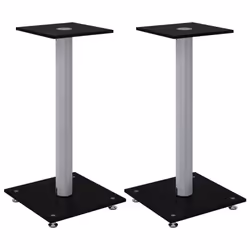 Pedane Casse 2pz Nero Argento Vetro Temperato Design 1 Pilastrocod mxl 126988 - Vista aggiuntiva 2