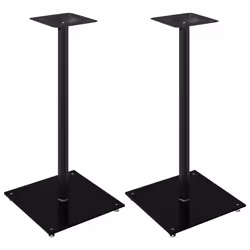 Pedane per Casse 2pz Nero Vetro Temperato Design a 1 Pilastrocod mxl 79049 - Vista aggiuntiva 2