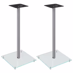Pedane Casse 2pz Argento Vetro Temperato Design a 1 Pilastrocod mxl 103853 - Vista aggiuntiva 2