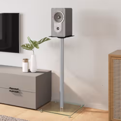 Pedane Casse 2pz Argento Vetro Temperato Design a 1 Pilastrocod mxl 103853 - Vista aggiuntiva 3