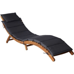 Vidaxl - Lettino Prendisole con Cuscini Grigio Scuro in Legno di Acacia