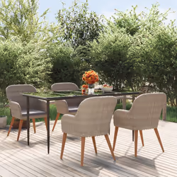 vidaXL Set da Pranzo da Giardino 5 pz con Cuscini Marrone
