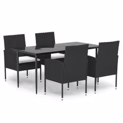 VidaXL 3156778 set mobili da esterno Nero - Vista aggiuntiva 2