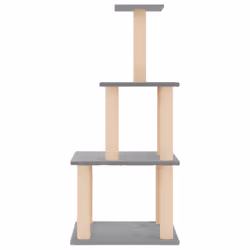 Albero per Gatti con Tiragraffi in Sisal Grigio Chiaro 111 cmcod mxl 97253 - Vista aggiuntiva 3