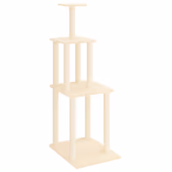 vidaXL Albero per Gatti con Tiragraffi in Sisal Crema 149 cm - Vista aggiuntiva 2