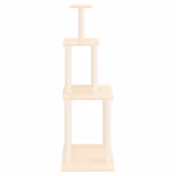 vidaXL Albero per Gatti con Tiragraffi in Sisal Crema 149 cm - Vista aggiuntiva 3
