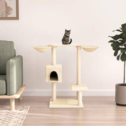Tiragraffi per gatti, Albero per Gatti con Tiragraffi Crema 82 cm Vidaxl