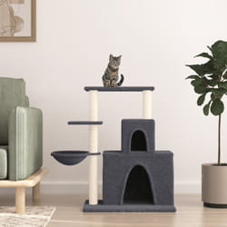 Tiragraffi per gatti, Albero per Gatti con Tiragraffi in Sisal Grigio Scuro 83 cm Vidaxl