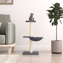 Tiragraffi per gatti, Albero per Gatti con Tiragraffi in Sisal Grigio Scuro 72 cm Vidaxl