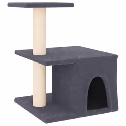 Albero per Gatti con Tiragraffi in Sisal Grigio Scuro 48 cmcod mxl 119153 - Vista aggiuntiva 2