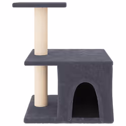 Albero per Gatti con Tiragraffi in Sisal Grigio Scuro 48 cmcod mxl 119153 - Vista aggiuntiva 3