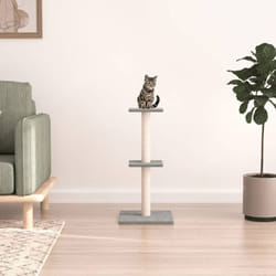 Tiragraffi per gatti, Albero per Gatti con Tiragraffi in Sisal Grigio Chiaro 73 cm Vidaxl