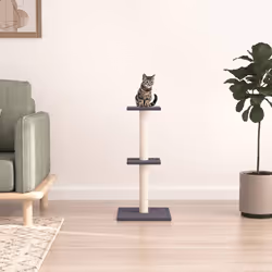 Albero per Gatti con Tiragraffi in Sisal Grigio Scuro 73 cmcod mxl 95256