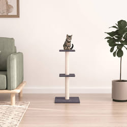 Albero per Gatti con Tiragraffi in Sisal Grigio Scuro 73 cmcod mxl 95256