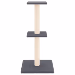 Albero per Gatti con Tiragraffi in Sisal Grigio Scuro 73 cmcod mxl 95256