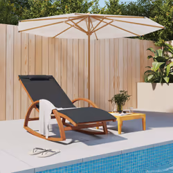 VidaXL 363472 sedia da esterno Terrazzo Seduta imbottita Tessile, Legno Grigio