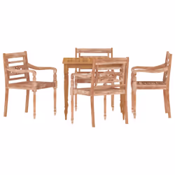 VidaXL 3155988 sedia da esterno Terrazzo Teak