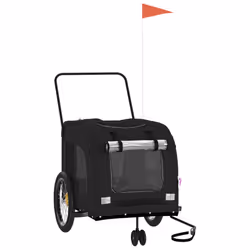 Rimorchio da Bici per Animali Nero Oxford e Ferrocod mxl 110325 - Vista aggiuntiva 2